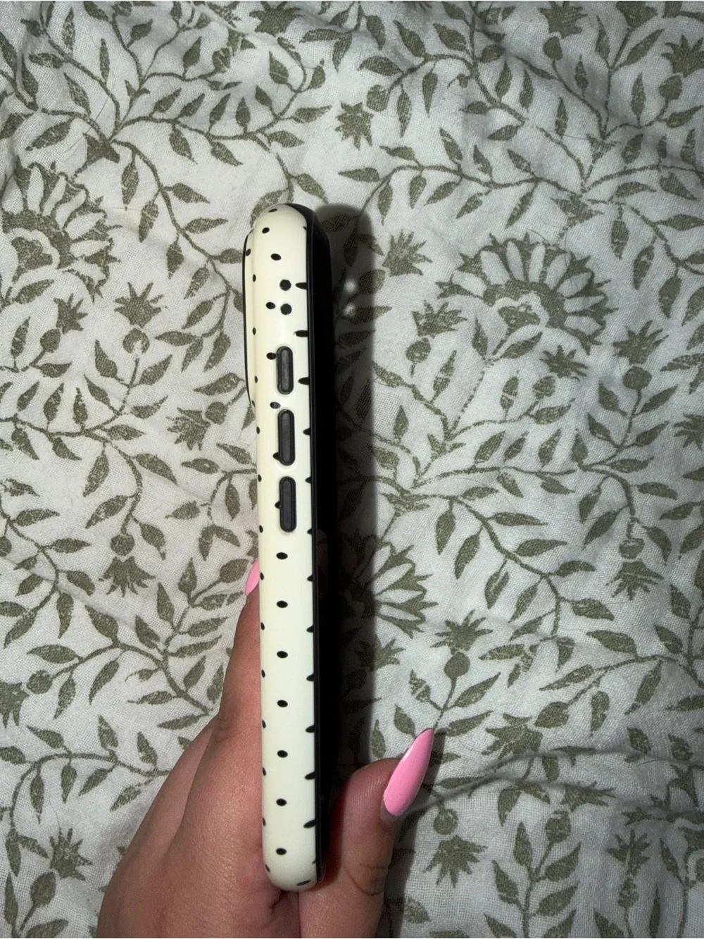 iPhone 17 Pro Cream Polka Dot Protective Phone Case